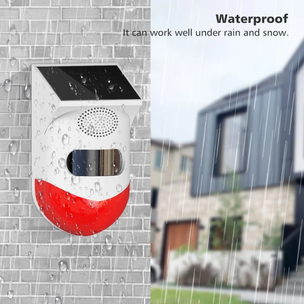 Alarme sonore à infrarouge solaire pour extérieure – Image 6